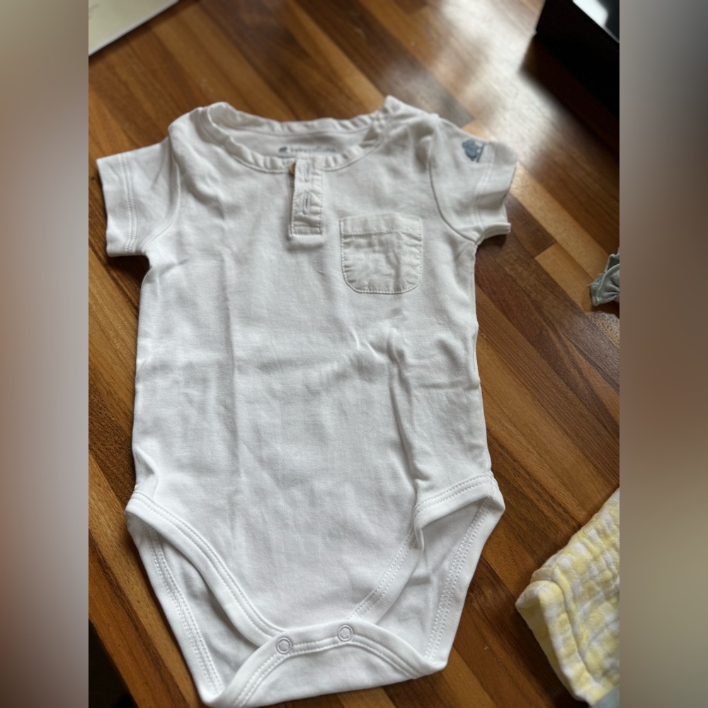 Babycottons Soft White Cotton Onesie